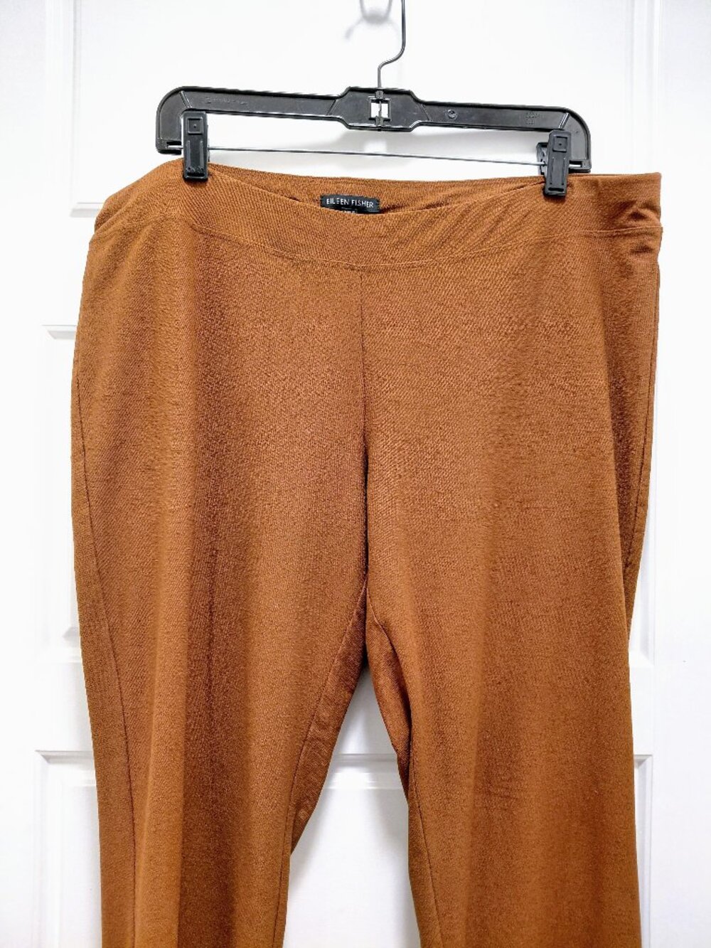 Eileen Fisher Washable Stretch Crepe Slim Ankle Pants Brown Size XL